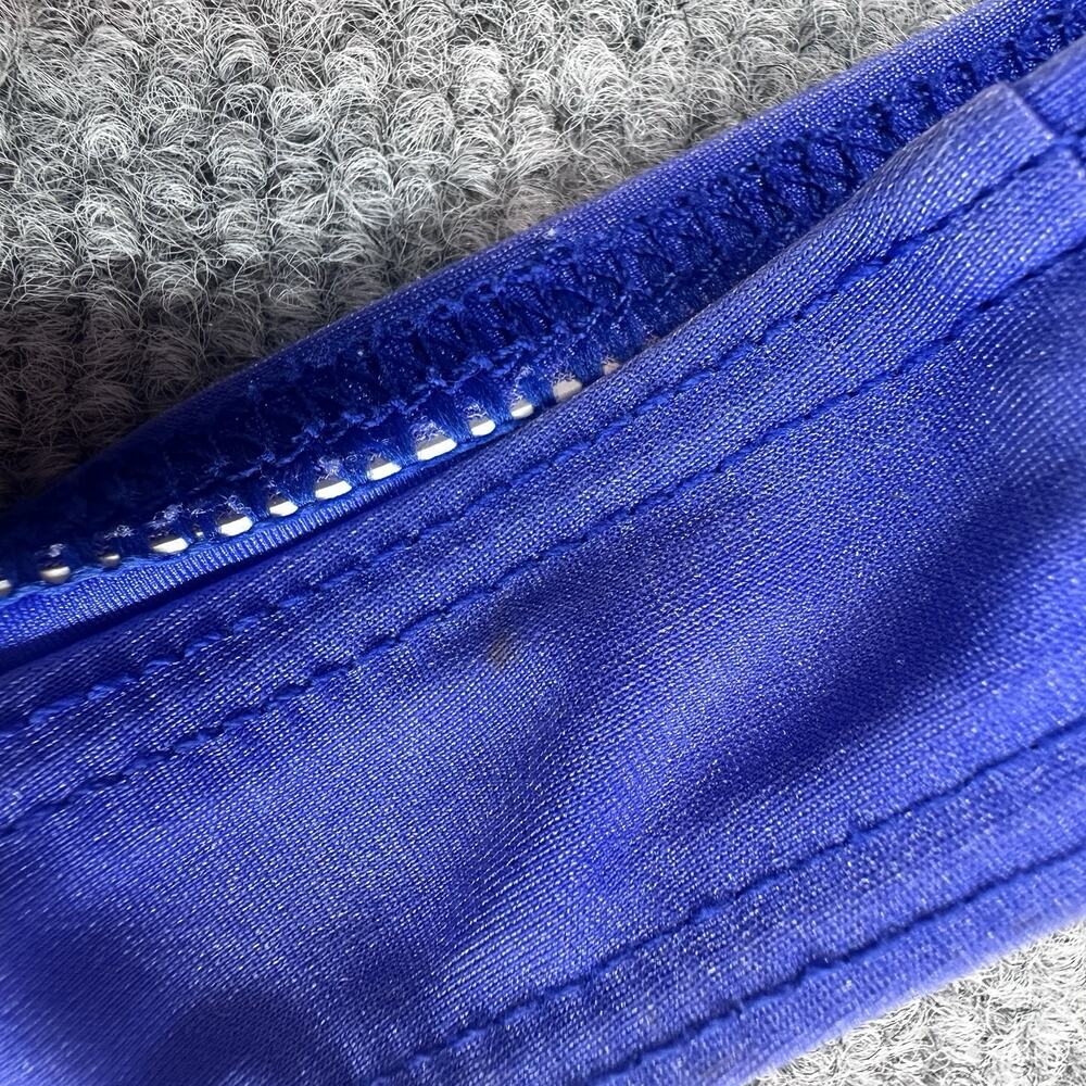 Lands’ End Women’s Swimsuit Size 10 Blue One Piece Slimming Scoop Back Shelf Bra - Picture 6 of 8